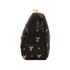 Artisan & Artist Brand Slope-Shaped Makeup Pouch, Pirouette, 3WP-PR110H, Horse Print, Black