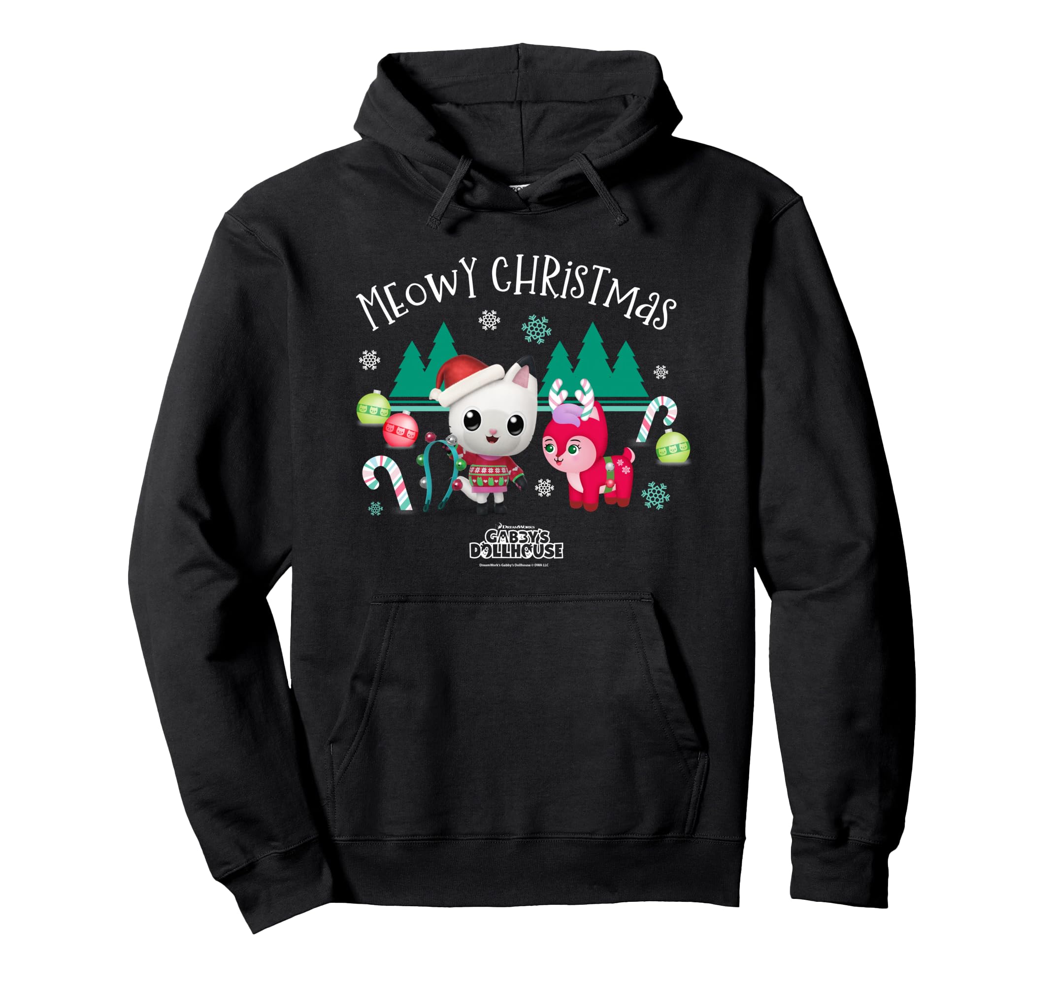 

DreamWorks Gabby s Dollhouse Meowy Christmas Candy Canes Hoodie