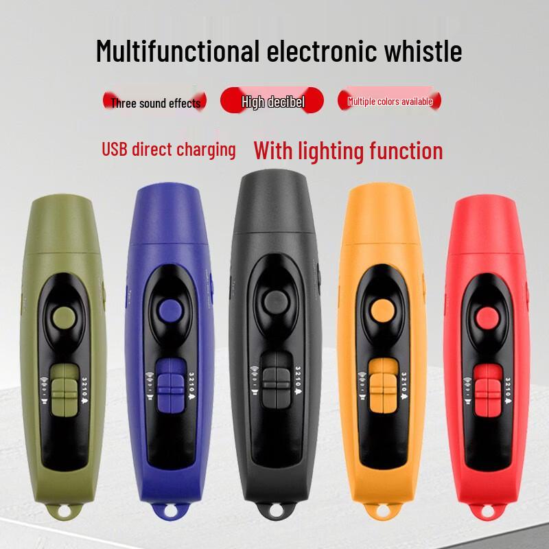 USB Rechargeable Electronic Whistle with Light