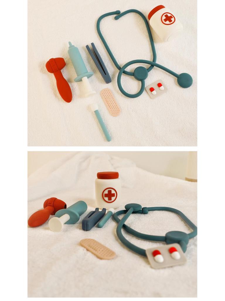 Platinum Silicone Little Doctor Role Play Set - Educational Toy with Stethoscope for Children