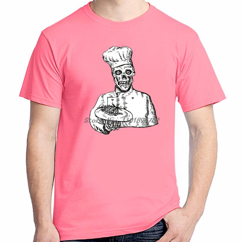 Funny Skeleton Chef Graphic T Shirts Fashion Tees Tops Summer Cotton New Shirts And Tshirts Unisex Oneck Print T Shirt