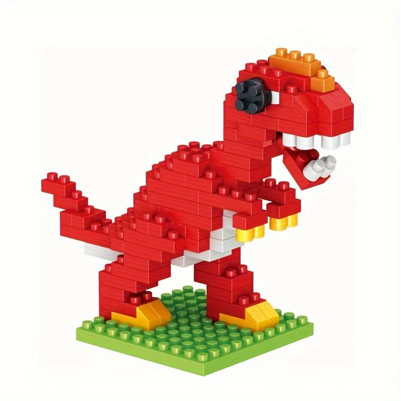 

Строительные блоки Мир динозавров Тираннозавр Рекс Сборные строительные блоки из микрочастиц DIY Развивающие детские игрушки красный