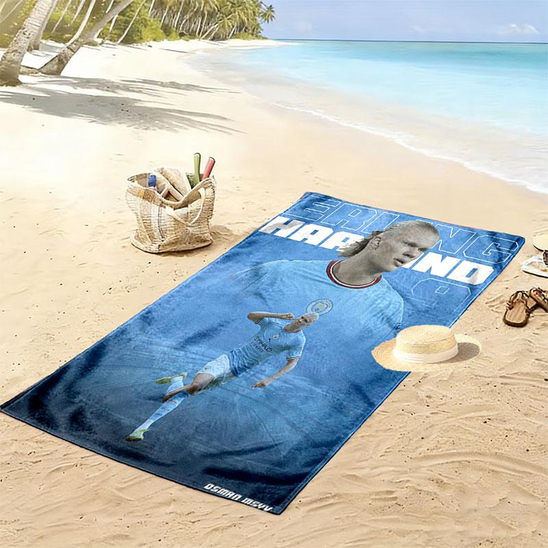 Erling Haaland Spirit Beach Towel, Large Soft Quick Dry Towel for Beach Camping Swimming