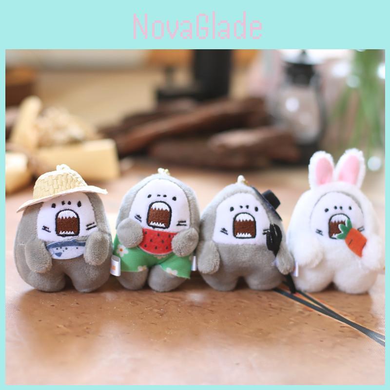Adorable Plush Shark Keychain Soft Stuffed Animal Toy For Bags And Keys 10cm