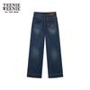 Teenie Weenie Women's High-Waist Straight-Leg Jeans