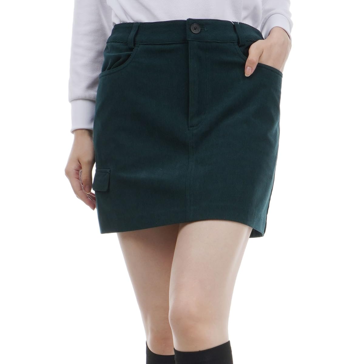 

TaylorMade Stretch Corduroy Skort, Green, Size O, Women s, 2023FW, TL154