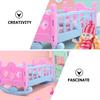 Pretend Play Baby Doll Rocking Bed Infant Carriage Doll Rocking Crib Baby Bed Cradle  Girls Gift