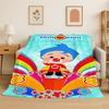 Coperta Morbida in Flanella Plim Plim Cartone Animato, Coperta Accogliente per Letto, Divano, Poltrona, Camera da Letto, Soggiorno, Viaggio, Picnic, Bambini, Campeggio