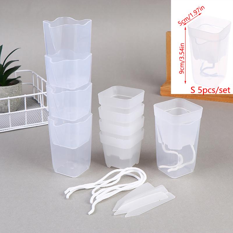 

5Pcs For Plants Double-Layer Flower Pots Planters With Drainage Hole Reservoir For Seedling Nursery Pot Self Watering Plant Pots