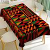 Soft, Fashionable and Beautiful 2D Flat Tablecloth. Machine Washable and Easy To Clean. African-style Geometric Pattern.