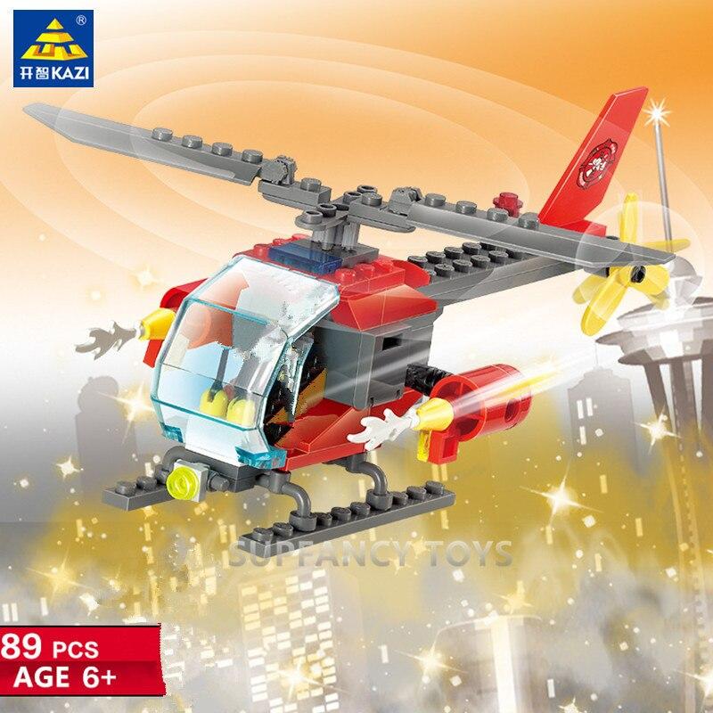 89 шт. Городской пожарный спасательный вертолет самолет строительные блоки наборы модель — фото 4