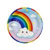 White Cloud Rainbow Disposable Party Set: Plates, Cups & Napkins for Kids' Birthdays