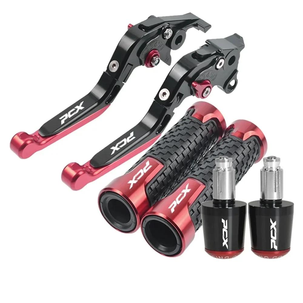 For Honda PCX 125 PCX125 PCX150 Motorcycle Adjustable Folding Brake Clutch Levers Handgrip Handlebar Grips Ends Accessories