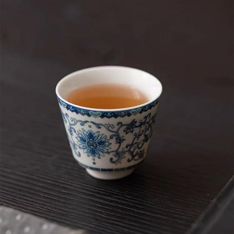 Chinese Ceramic Vintage Teacups Travel Portable Tea Cup Ceramic Tea Bowl Master Cup Home Kung Fu Tea Set Ceremony Accessories