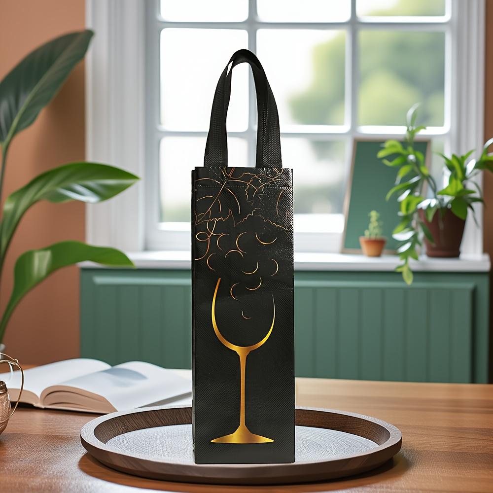 12pcs Set of Stylish Non-Woven Wine Bags, Gift Packaging Bags, Party Favor Bags, Material, Durable and Sturdy. Cup Design