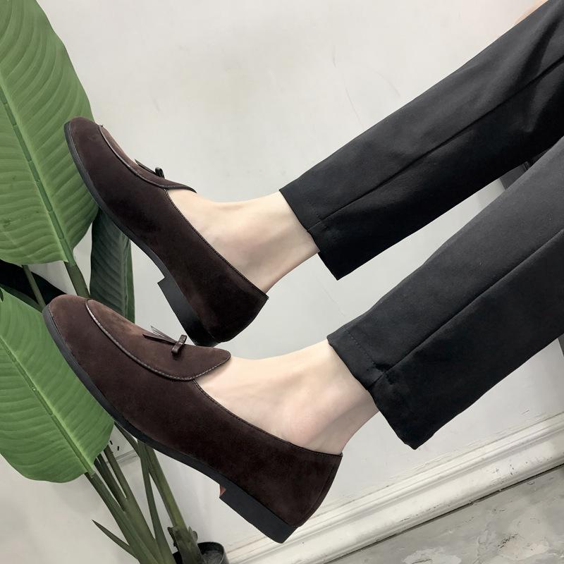 Men's 2024 British Style Suede Loafers - Bow Casual Slip-On Shoes