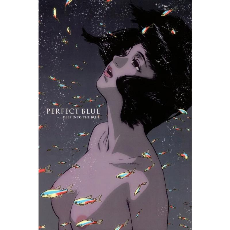 

Perfect Blue Canvas Japanese Anime Horror Movie Poster Canvas Printing Wall Art Painting for Home Office Bedroom Decoration 21cm×30cm NoFrame