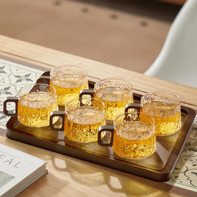 TEAHUE Light Luxury High-Temp Glass Teacup Set