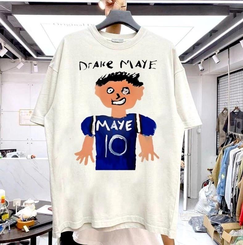 

Drake 1Maye Painting NewEngland Patriot Football natural color shirt S-5XL Unisex T-Shirt XXXXL