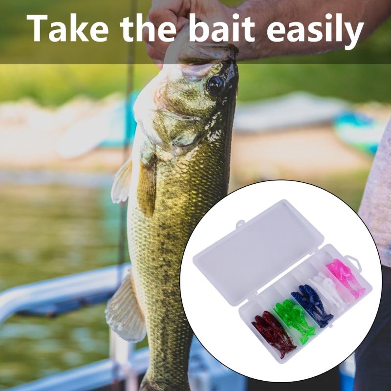 25Pcs 70mm 2.2g Fishing Lures Slow Sinking Lures Fishing Simulation Loach Lures Baits Soft Swimming Lures Fishing Baits