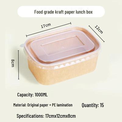 Contenant alimentaire jetable en papier kraft