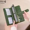 Damen Langbörse Anti-Diebstahl Blinkend RFID-Kartenetui PU-Leder Münzbörse Clutch Tasche Kartenhalter Geldklammer Multifunktionale Herrenbörse
