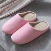 Japanese-style household soft sole non-slip silent wooden floor cotton slippers couple silent plus size home shoes