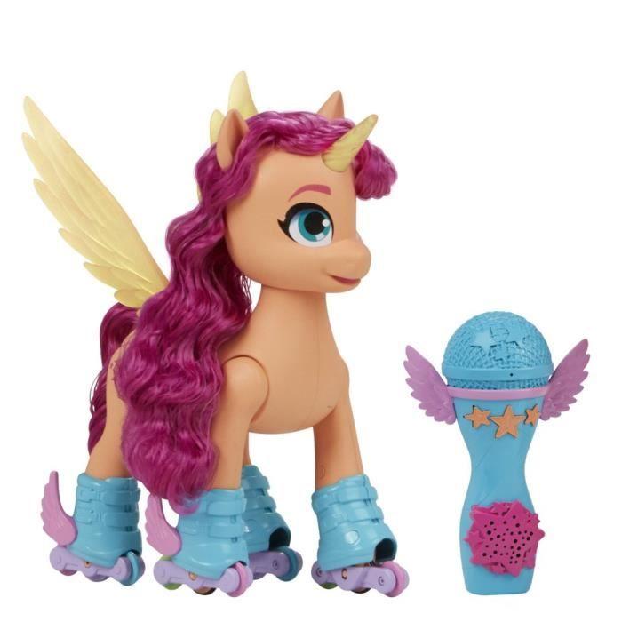 My Little Pony Sunny Starscout Chante En Rollers, Jouet 22,5 Cm Télécommande, 50 Réactions, Lumières Et Musique