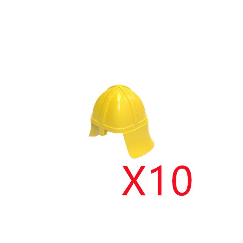 Medieval Knight MOC Building Block Helmet Mask Soldier Weapon Short Trident Shoulder Armour Vest Gun Hoe Axe Sword Toy Gift K049