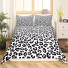 Purple Leopard Print Duvet Cover Color Bedding Set Three-Piece 3D Digital Printing Kit