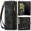 New PU Leather Phone Case Multifunctional Card Slot Wallet Cover Shockproof Protective Case for iPhone 16 17 Samsung Galaxy S24