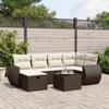 VidaXL Garden Lounge Set with Cushions 7 Pcs, Patio Sofas, Patio Furniture Set, Outdoor Furniture, Brown 3264119