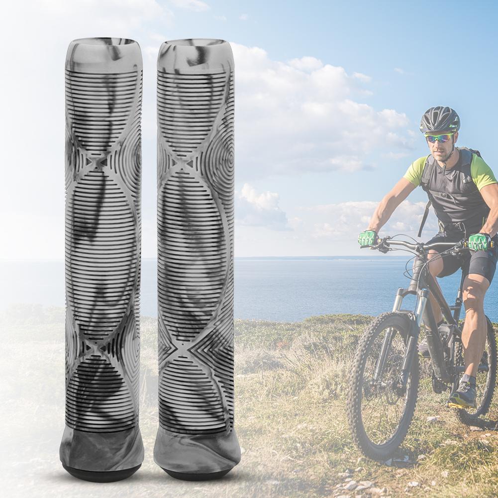 Gumowy chwyt kierownicy rowerowej Lekki Antypoślizgowy Chwyty Rowerowe na Rower Górski(Szary )