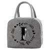 Travel Portable Food Thermal Insulated Children Picnic Waterproof Oxford Zipper Breakfast Thermal Bag Garland Letter Pattern Bag
