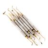 6Pcs Dental Filling Spatula Stainless Steel Titanium Plating Thick Handle Resin Filling Repair Tools