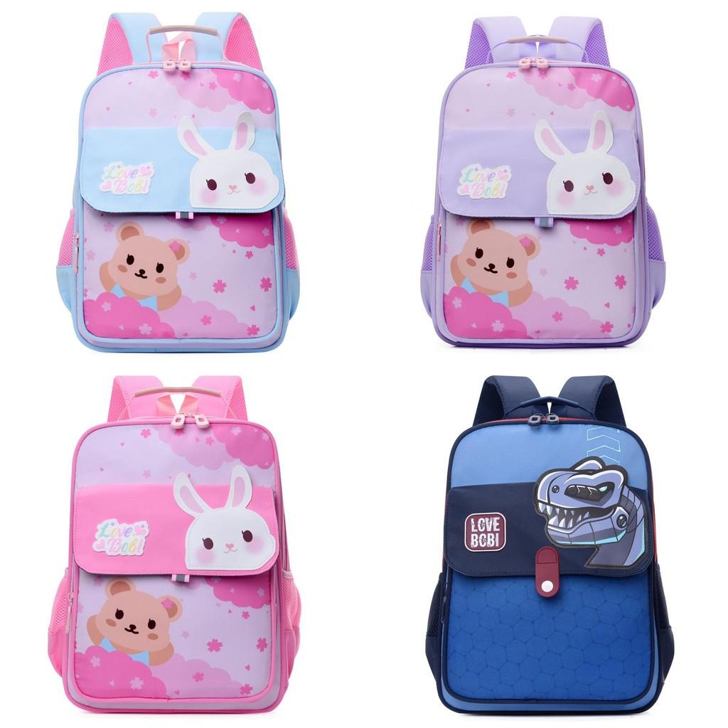 Rabbit Pattern Cartoon School Backpack For Toddler  Comfortable Strap Shoulder