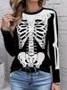 Spring Autumn Long Sleeve O-Neck Women T Shirts 3D Print Streetwear Casual Loose Tops Tees Plus Size