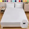 High Quality Fitted Sheet Single Double King Queen Size Mattress Cover With Elastic Band Bed Sheet 90/120/150/180/200 Fit Sheet