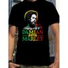 Herren Damian Marley Reggae Künstler Unterschrift T-Shirt - Bequemes und atmungsaktives Shirt mit ikonischem Namensdesign, Unisex Freizeitkleidung für Konzerte &
