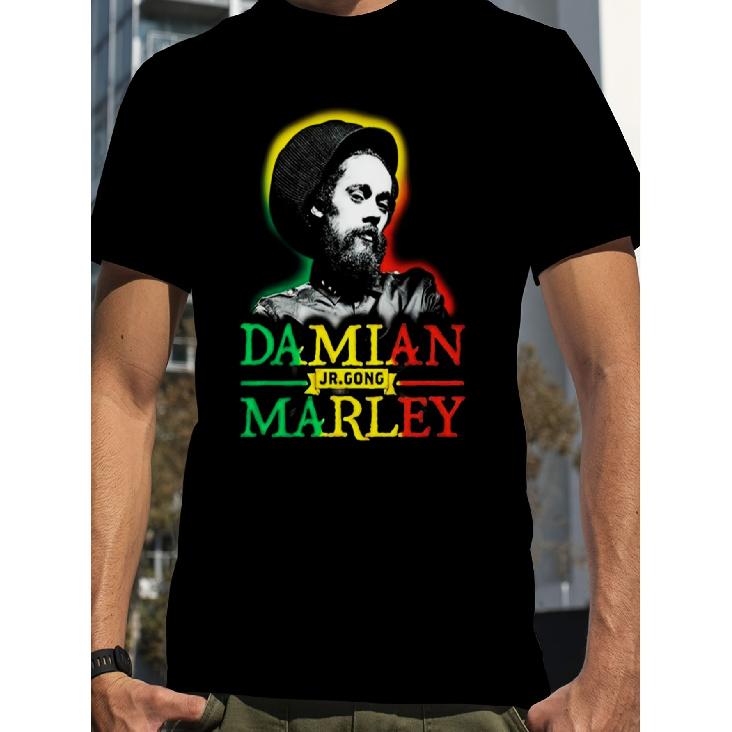 Herren Damian Marley Reggae Künstler Unterschrift T-Shirt - Bequemes und atmungsaktives Shirt mit ikonischem Namensdesign, Unisex Freizeitkleidung für Konzerte &
