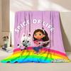 Gabbys Dollhouse Flannel Fluffy Fleece Blanket for Home Bedroom Bed Sofa Office Children Cover Adult Soft Blanket Kids Cute Gift