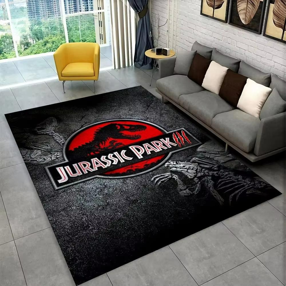  3D J-Jurassic Park Dinosaur Carpet Large Area Rug Bedroom Kids Playroom Floor Mat NonSlip Living Room Decor Fun Sofa