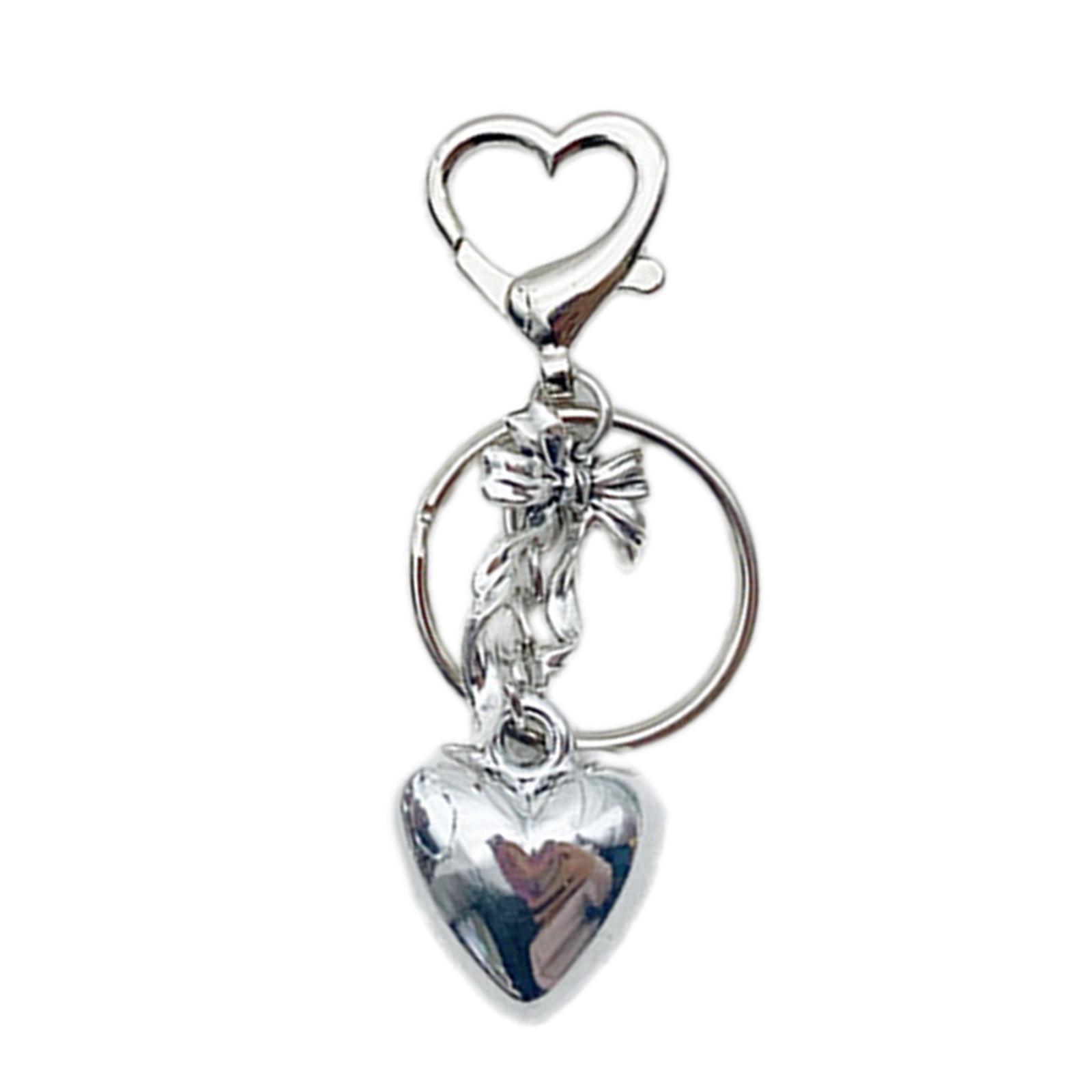 

Элегантный кулон в виде сердца с бантом, универсальный брелок, модный аксессуар для женщин, подвеска на сумку и брелок