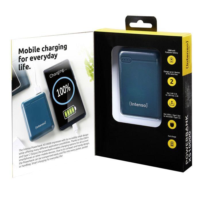 Powerbank - INTENSO - XS10000 - 10000 mAh - USB-A to Type-C - Couleur Essence
