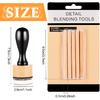 52 Pieces Mini Ink Blending Tools with Replacement Foam Detail Blending Tools and 24 Colors Stamp Ink Pad Stamps for Distressing Scrapbooking Wood