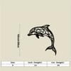 Black Metal Dolphin Wall Sculpture Jumping Iron Marine Art Outdoor Decor Swimming Figurine Living Room Patio Gift for Dolphin Lovers