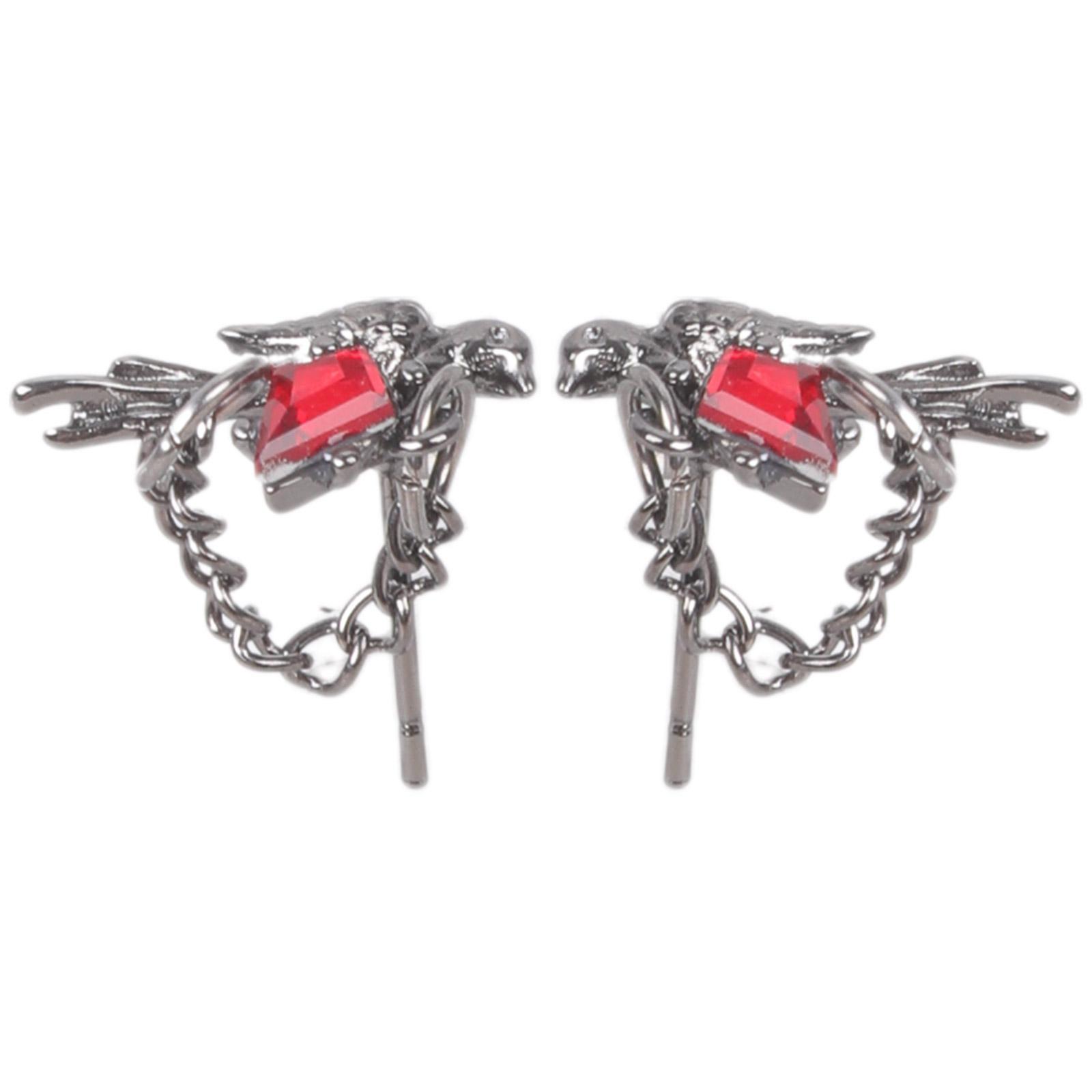 

Готические серьги-пусеты «Ворон» Темный стиль Сплав Гипоаллергенные Серьги-пусеты Украшения для аниме-фанатов и молодых законодателей моды