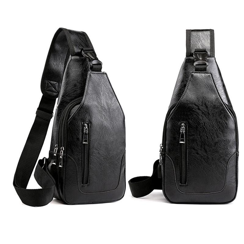 Men's Crossbody Bags Men's USB Chest Bag Designer Messenger Bag Leather Shoulder Bags Diagonal Package Back Pack Travel