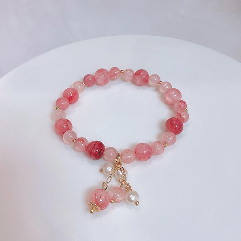 Women Natural Crystal Bracelet Holiday Gift Stretch Rope Bracelet Dating Party Crystal Bracelet Daily Wear