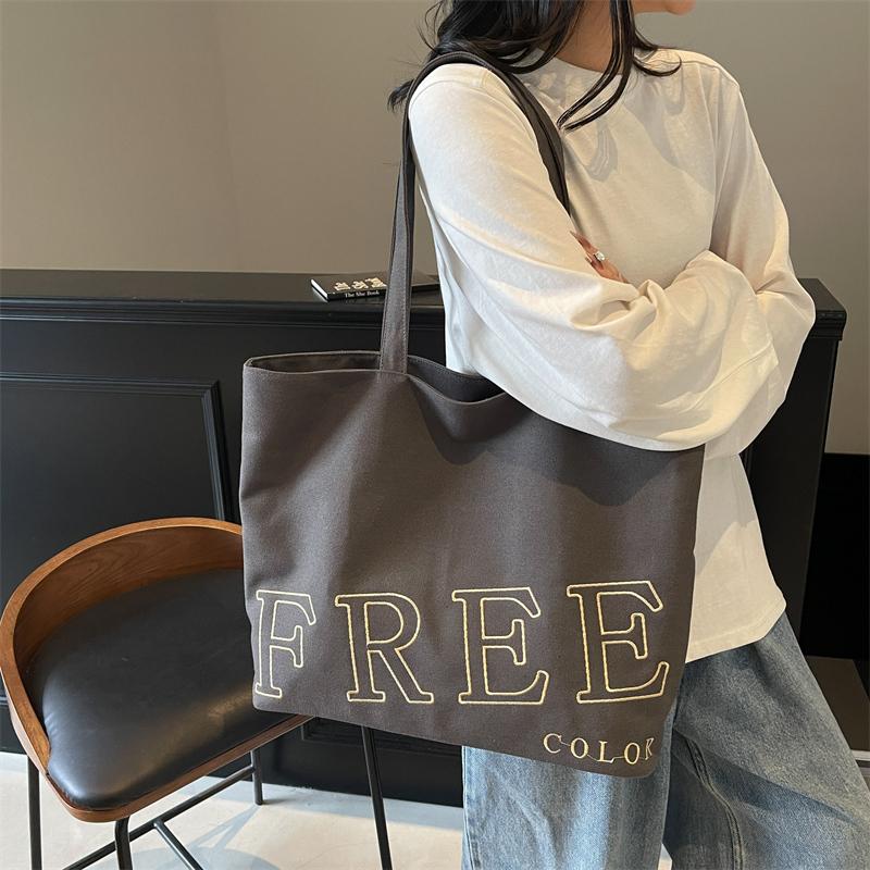 Letter Print Shoulder Bag Women's Large Capacity Tote Bag